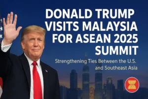 Donald Trump arriving in Malaysia for ASEAN 2025 Summit