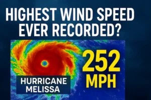 Dropsonde records 252 mph wind inside Hurricane Melissa eye