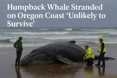 Humpback Whale Stranded on Oregon Coast ‘Unlikely to Survive’