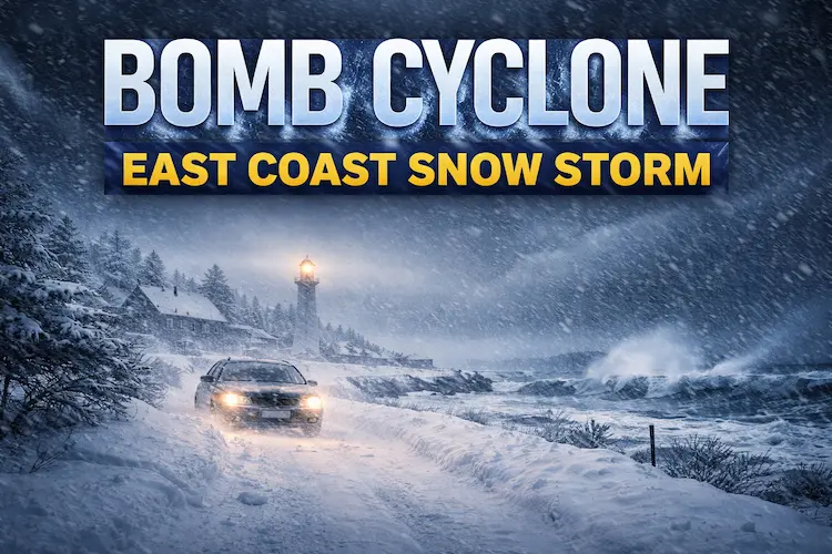 A powerful winter storm threatens heavy snowfall and damaging winds across the East Coast