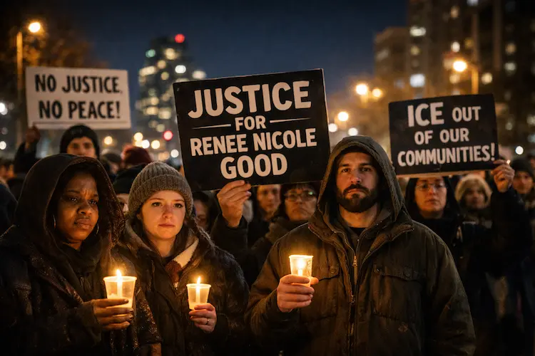 Protesters gather in Minneapolis demanding justice for Renee Nicole Good after ICE shooting