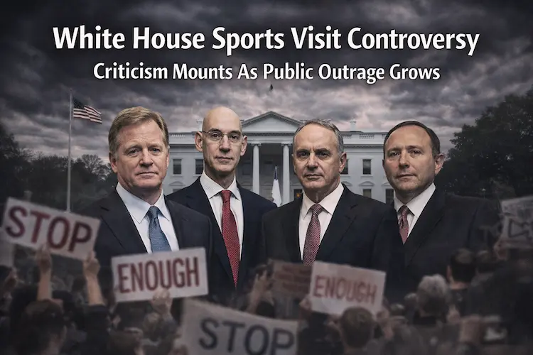 Sports commissioners visiting the White House amid public protests and political controversy
