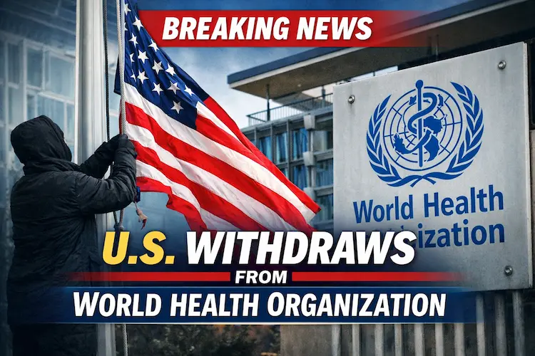 US officially withdraws from the World Health Organization as American flag removed from WHO headquarters