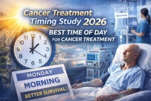 Cancer treatment timing study 2026 showing importance of morning immunotherapy for better survival