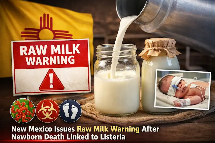 New Mexico Department of Health warns against raw milk consumption after newborn dies from Listeria infection