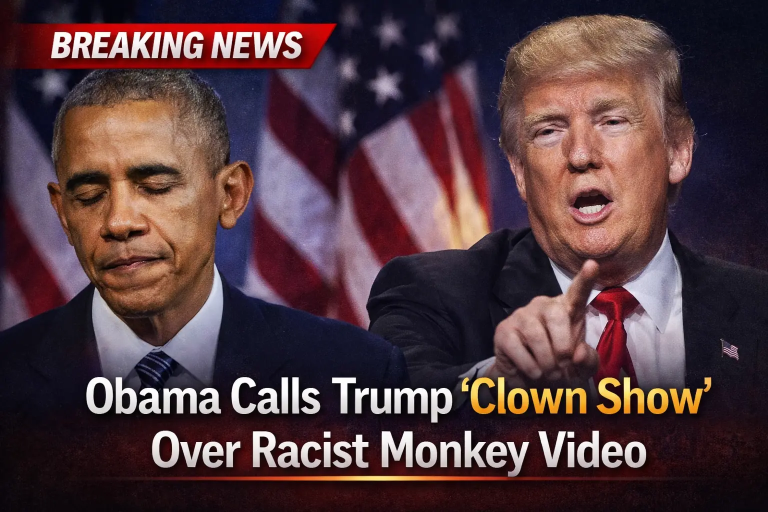 Obama reacts to Trump racist video sparks debate USA