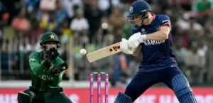 Pakistan cricket team player celebrating during international match performance