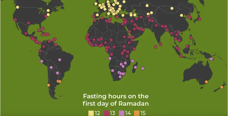 Ramadan 2026 Fasting Hours Suhoor and Iftar Times Around the World