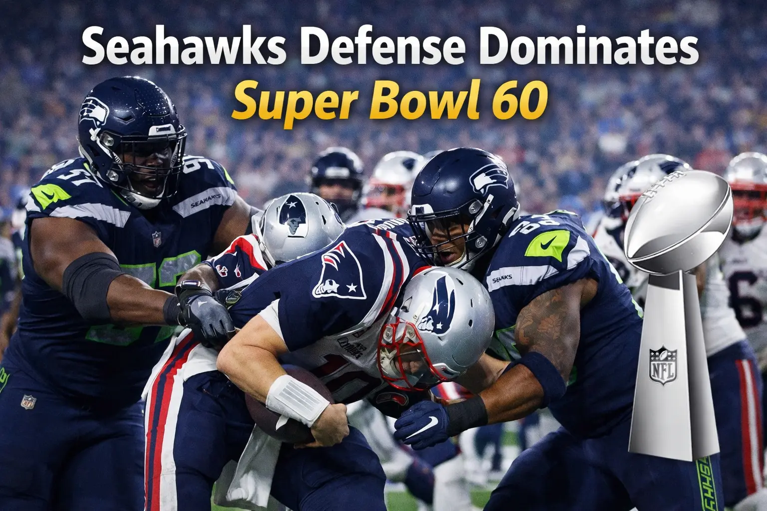 Seahawks defense dominates Super Bowl 60, shutting down Patriots offensive plays
