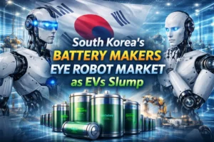 South Korea's battery makers eye robot market as EVs slump with robots and batteries