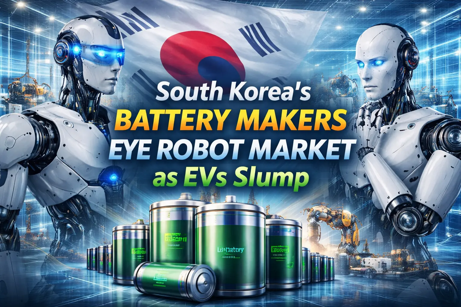 South Korea's battery makers eye robot market as EVs slump with robots and batteries