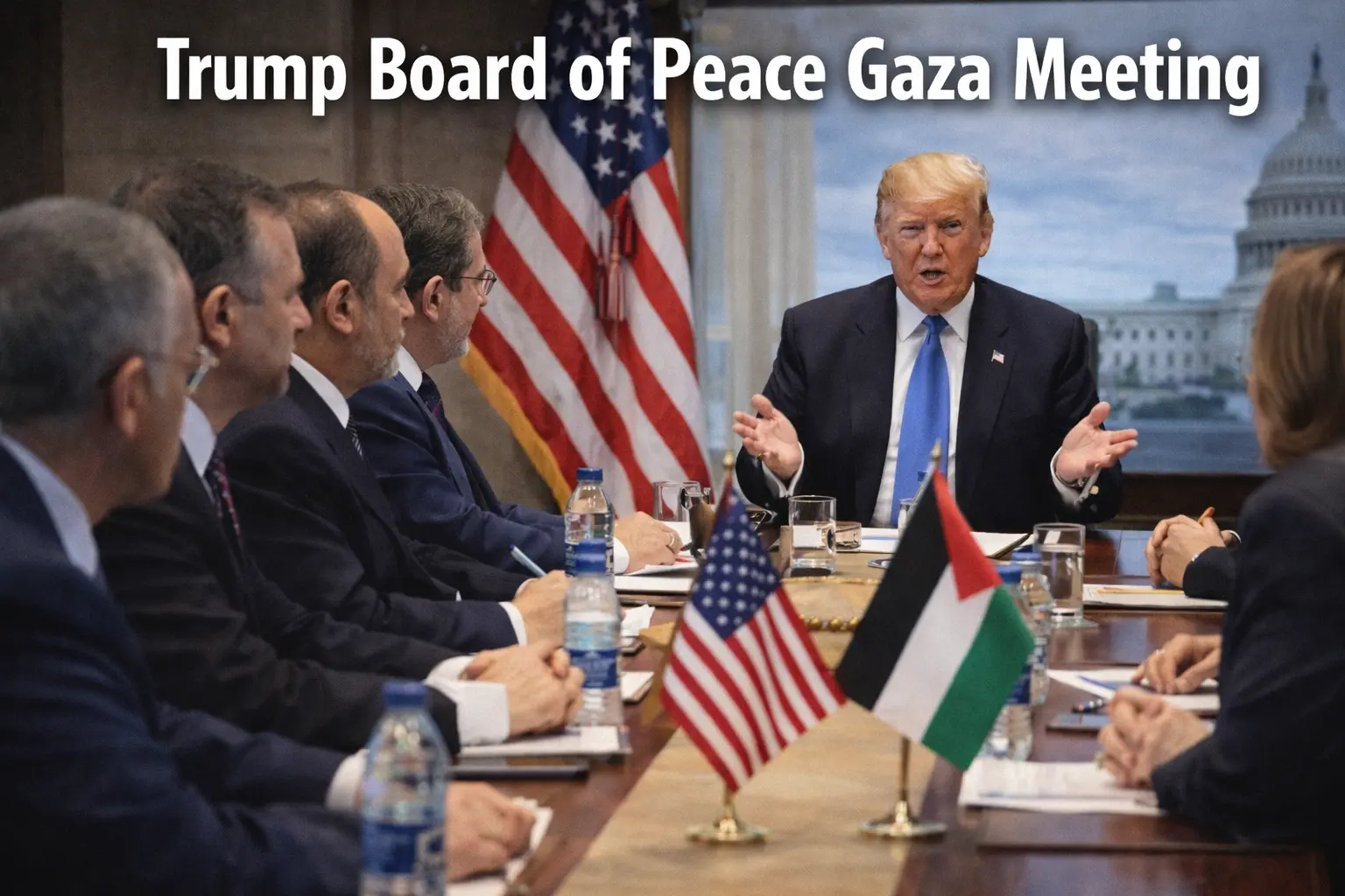 Trump Board of Peace convenes in Washington to discuss Gaza reconstruction