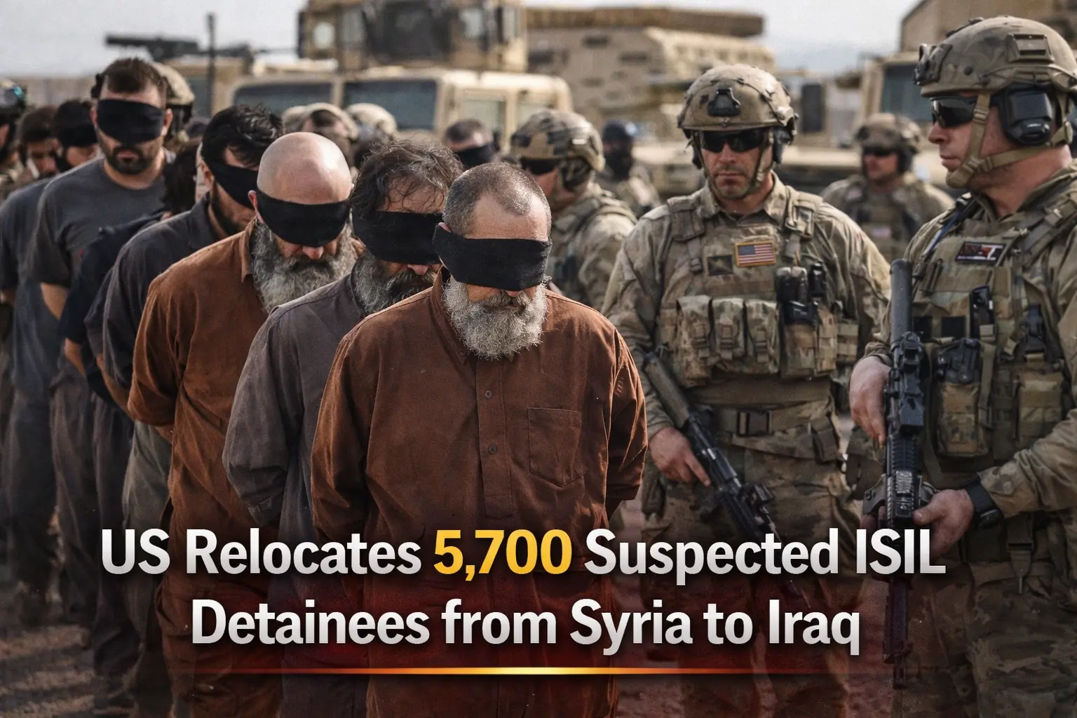 US Relocates 5,700 Suspected ISIL Detainees from Syria to Iraq for secure detention